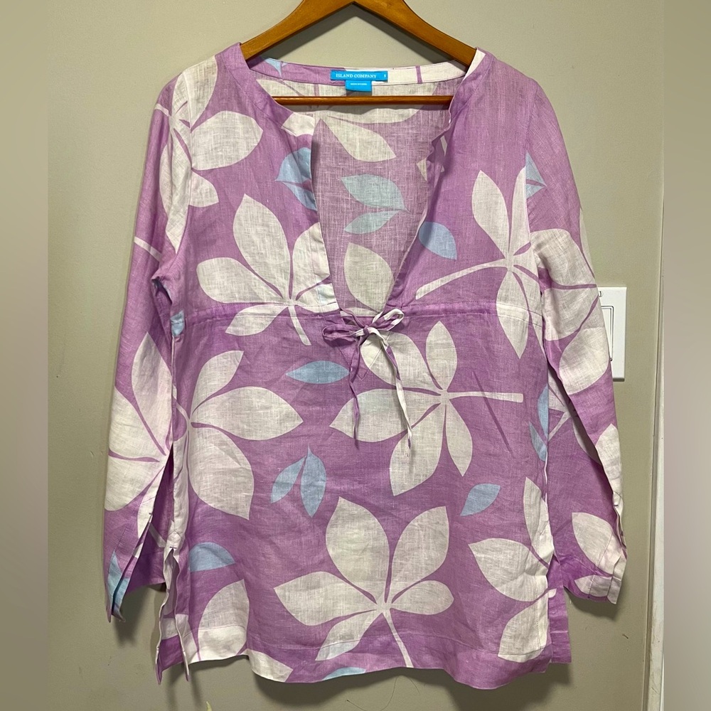 Island Company Linen Tunic coverup size S-M